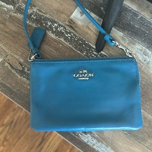 Blue Coach Wristlet.